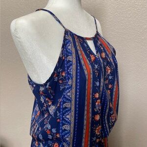 Sale 2/$15* Blue Floral Halter Maxi Sundress, size M, Japna brand